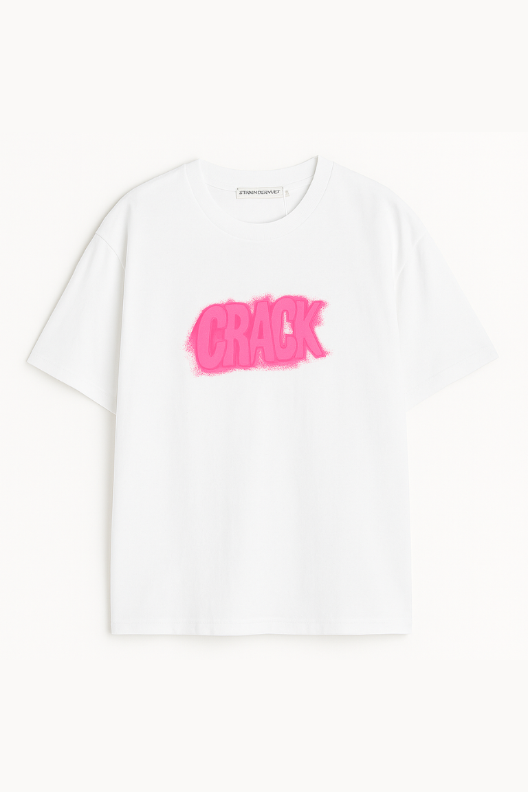 Crack Impact White Tee