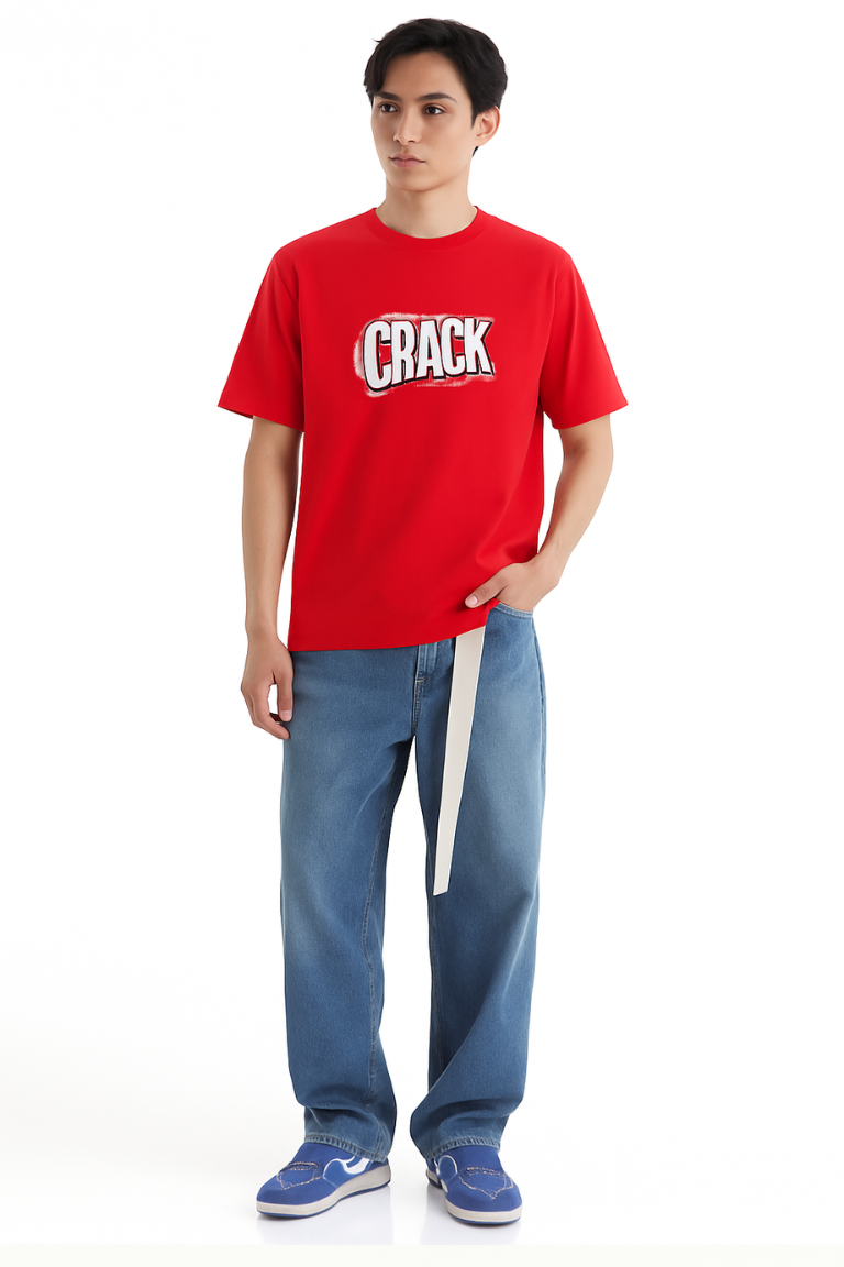 Crack Impact Red Tee