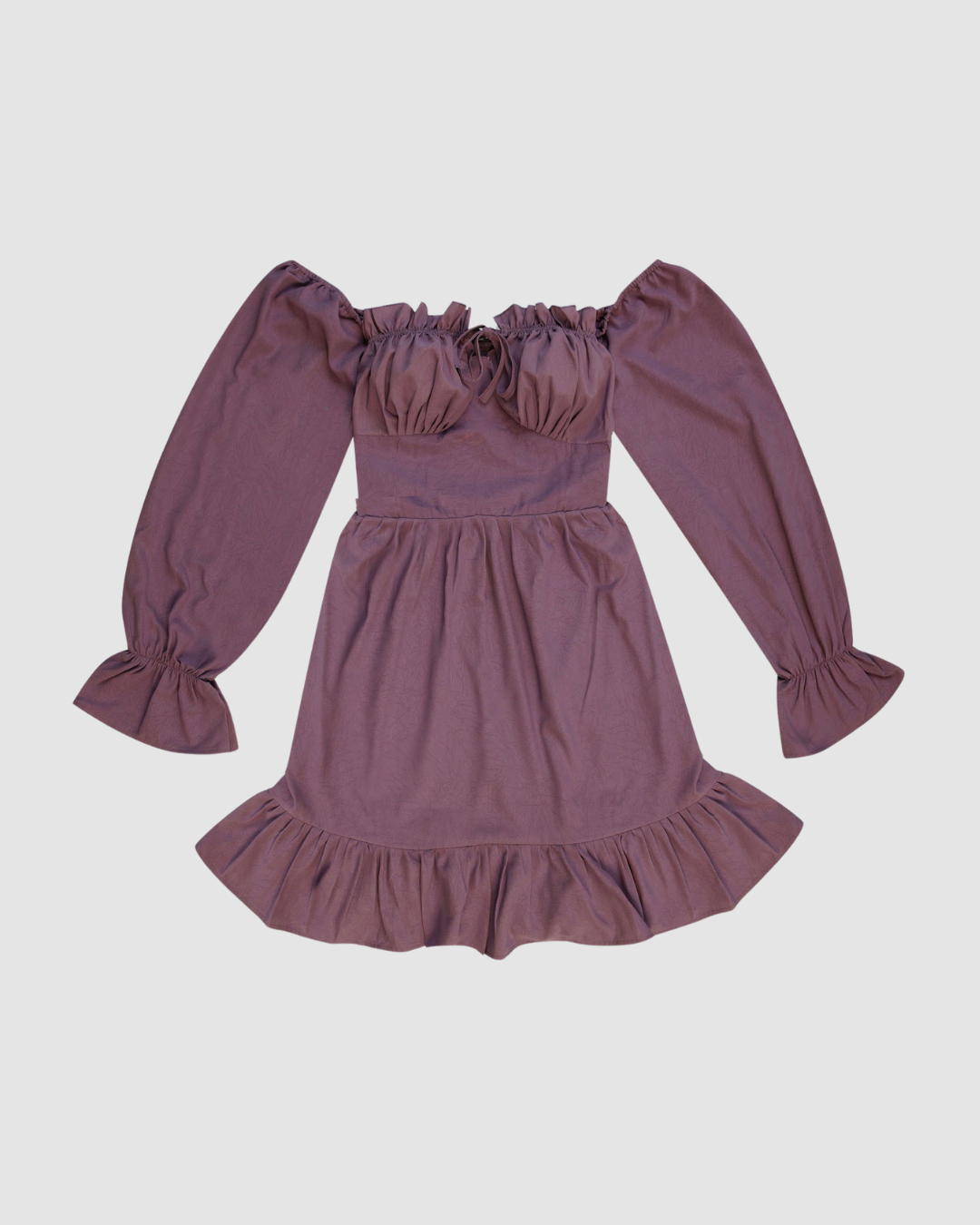Amethyst Off Shoulder Ruffle Dress