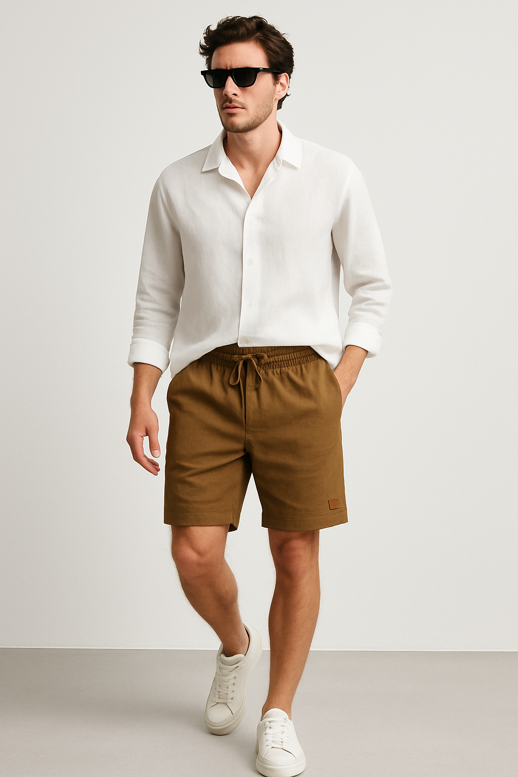 XOXO  Camel Brown Corduroy Shorts