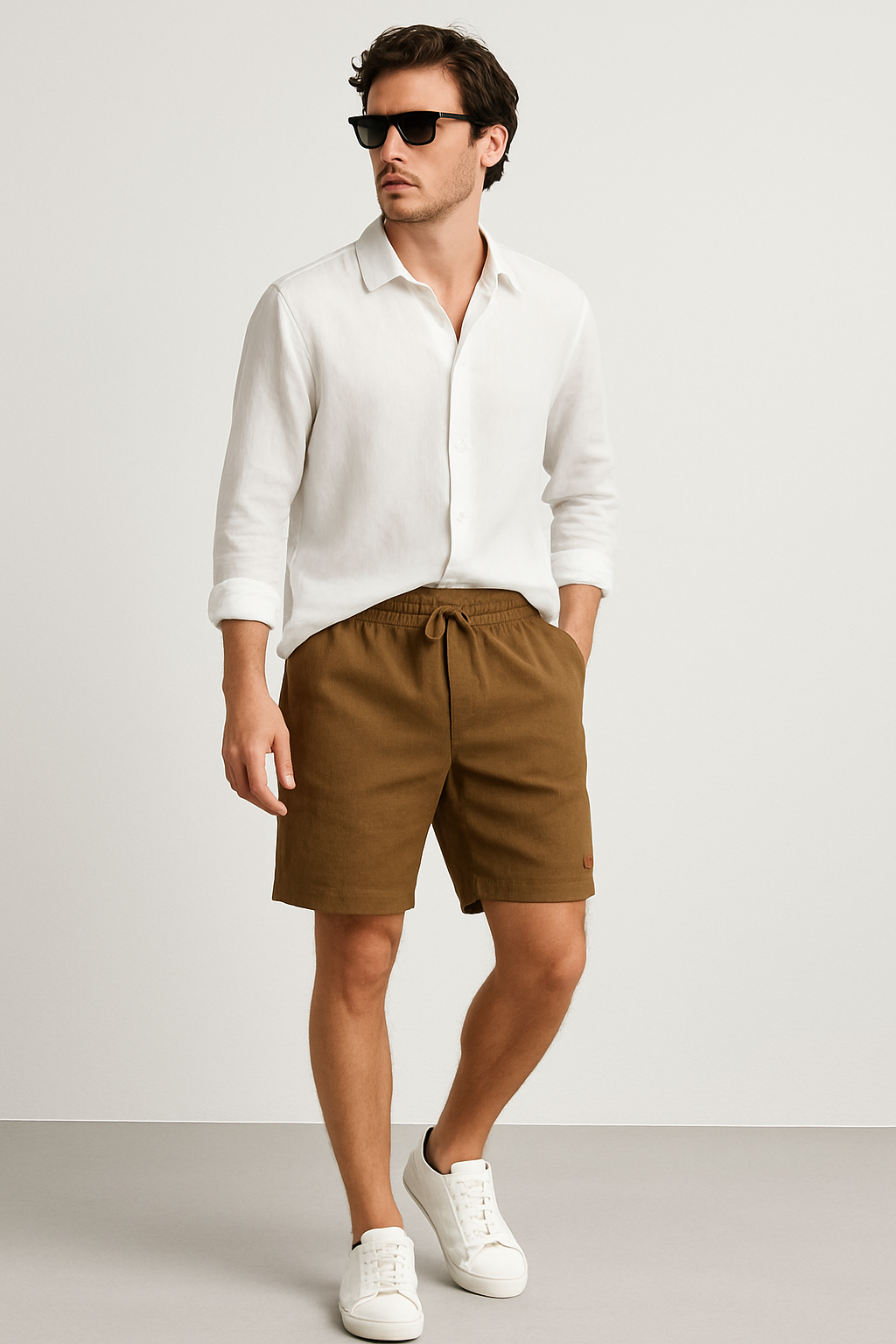 XOXO  Camel Brown Corduroy Shorts