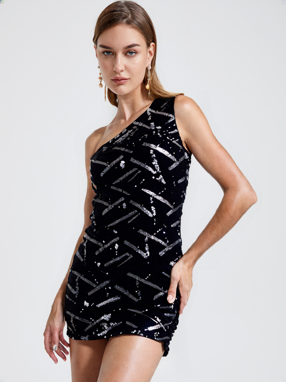 Cocktail Black & Silver Dress